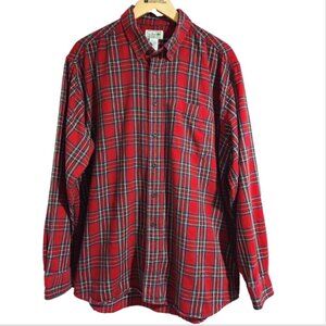 Vintage LL Bean Flannel Plaid Shirt Men's XL Reg. Long Sleeve Button Up Shirt